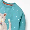 Pullover Little Maven Baby Girls Clothes Spring and Autumn Sweatshirt med härliga kattbarn Casual Tops för barn 2-7 år 221128