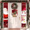Kerstdecoraties deur decoratie vrolijk banner decor voor huis hangende ornament navidad happy year cadeau 221125