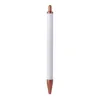 Stylos à bille de sublimation transfert de chaleur blanc matériel en alliage de zinc blanc stylo personnalisé fournitures de bureau scolaire SN4748