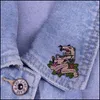 Broches Broches Possum Et Broches En Émail De Fleurs Animal Scream Broches Pour Vêtements Sac À Dos Insignes De Revers Bijoux De Mode Accès Dhgarden Dhf4E