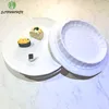 Grandes assiettes rondes blanches de 12 pouces, plat à Dessert de Restaurant occidental, vaisselle en mélamine A5, vaisselle en Imitation porcelaine