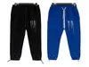 Mensbyxor Nytt med panelmönster Löst dragkammare Sport Pant Casual Nine Points Sweatpants For Man Woman Size S-XL #885