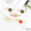 Pins Brooches Cartoon Japanese Cherry Blossoms Brooch Set 5Pcs Alloy Gold Plated Enamel Paint Flower Badges For Girls Pin Shirt Jew Dhoid