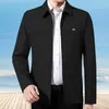 Trenchs d'hommes Manteau pour hommes Couleur unie Col rabattu Cardigan lâche Cardigan d'âge moyen décontracté à manches longues tout match printemps automne veste