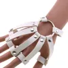 Costume Accessories Personalized Leather Ring Bracelet Integrated Hand Band Cuff Bracelet Gloves