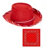 Berets Cowboy Hat Bandanas Bachelorette Party Dress Up Westerns Western Travel Cosplay dla mężczyzn 3xua