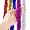 Christmas Decorations Year 2022 Tree Ribbon Bars Colorful PET Tinsel Garland Xmas Gift Home Stairway Door Ceiling Top Hanging Decor