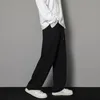 سروال الرجال Caayu sweatpants الرجال مستقيم كبير الحجم من الذكور فضفاضة سوداء سراويل الشوارع الرياضية سراويل الركض هزيمة الرياضة 221124