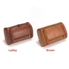 Cosmetic Bags Cases Men Leather Travel Business Toiletry Shaving Bag Female Women Retro Washing Shower Organizer Waterproof 221125