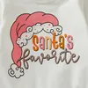 Pullover 0815 Lioraitiin 03years Toddler Baby Boy Girl Christmas Autumn Santa Print Drukuj Bluza z długim rękawem 221125