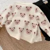 Strickjacke Herbst Kleinkind Jungen Gestrickte Pullover Baby Cartoon Bär Strickjacken Outwear Kinder Kleidung Kinder Mädchen Strickwaren Jacke 221128