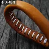 Keychains Vintage Cowhide Leather Strap Keychain Car Key Chain Keyfob Holder Fit DIY Trinket Lanyard Waistband Accessories Keyring Jewelry