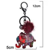 Keychains Drui Sieraden 2022 Topontwerp Metal Dieren Olifant Keychain Trendy Bags Auto hanger Key Chain Rings voor mannen en vrouwen