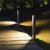 Czarna skorupa Cob LED LAMPA LAMPA LAMPĘ NOWOCZNY Aluminiowy filar Outdoor Courtyard Villa Landscape Bollards
