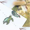 Pins spille fumetti Turtle verdi Spille di gelatine per donne Distintive per smalto animale ocean