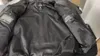 Kahverengi Kahve ABD Boyut Erkek Bombacı Ceketleri Avirex Lapel Sheepskin Deri Sıradan Atletik Ceket
