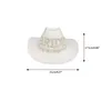 Boinas blancas elegantes sombrero de vaquera novia boda po accesorios de disfraces verano al aire libre mujeres chica estilo occidental gorras de vaquero