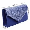 Avondtassen dames satijnen klauwen kristal bling handtassen trouwfeest portemonnee envelop mode dames portemonnee clutch tas 221125