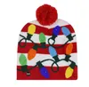 Gorro navideño con LED, gorro tejido, gorro tejido con luz navideña, regalo de Navidad para niños, decoraciones navideñas de Año Nuevo SN357