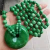 Łańcuchy biżuteria natura Birma Jade Emerald Safe Bule Bule Nelace Wiselant Sweater