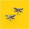 Pins broszki osobowość zwierząt Dragonfly broszki dla kobiet Sun Moon Pins Pins Party Enamel odznaka Złota Moda kreatywna Dhi3U