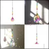 Other Home Decor Colour Crystal Handmade Ornament Jewelry Rhinestone Gourd Scallop Pattern Pendants Chain Hanging Curtain Diy New Ar Dhncs