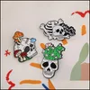 Pins Brooches Punk Skl Halloween Enamel Brooches Pin For Women Girl Fashion Jewelry Accessories Metal Vintage Pins Badge Wh Dhgarden Dhedy