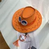 Berets Western Cowboy Hat Summer Big Brim Sun Wild Retro Style Female Couple Cartoon Eyes Knight Hats