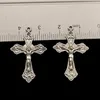 100pcs/pakiet Jezus Cross Cross Charms for Biżuteria Making Naszyjniki Kolczyki