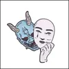 ピンブローチホラーデーモン日本のマスクブローチクチャチュールジュエリーエナメルピンジャンシャツバッグ漫画6172 Q2ドロップ配信