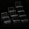 Hooks Clear Acrylic Four Layers Cellphone Holder Mobile Phone Rack Portable Phones Shelf Wallet Stand Living Room Storage