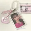 Labels Tags MINKYS Arrival Love Heart Kawaii 3 inch Acrylic Transparent Pocard Holder Card Po Bag Pendant School Stationery 221128