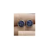 Stud Fashion 8Mm Druzy Earings Stainless Steel Resin Drusy Dome Seals Cabochon Stud Earrings For Women Jewelry Drop Delivery Dh0Hn