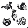 Pins Broschen Katze Emaille Pins Skl Skelett Hexe Katzen Abzeichen Brosche Anstecknadel Denim Jeans Schmuck 620 H1 Drop Lieferung Dhgarden Dhpm6