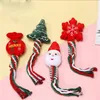 Christmas Dog Toys Stuffed Plush Toys for Small Medium Puppy Rope Chew Toys for New Year Gifts Interactive Toy for Cleaning Teeth DE971