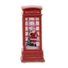 Garden Decorations Xmas Telephone Booth Ornaments Beautiful Phone Booth Desktop Ornaments Cartoon Design Christmas Table Decoration 221126