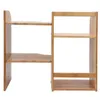 Hooks Desktop Bookshelf Space Saving Countertop Bookcase For Home Cosmetic Office
