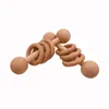 Toys de beb￪s brinquedos de faia de madeira anel de madeira anel de toque de roedores mastiga￧￣o de gin￡stica de gin￡stica de gin￡stica