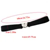 Belts Solid Color Thin Belt Stretch Narrow Waist Love Heart Metal Buckle Dress Coat Sweater Decorative Waistband Simple