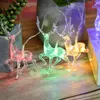 Décorations de Noël Cerf LED String Light Renne 5V 1.5m 10LED à piles Décoration intérieure pour vacances Cadeau de fête de Noël 221125