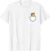 Мужские рубашки Trady Doge Tee с разработанной карманной догеновой футболкой на луну