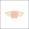 Broches Broches Ailes Sakura Épingles En Émail Broches De Fleurs De Cerisier Insignes De Revers Dessin Animé Fleurs Broche 607 H1 Drop Delivery Jewe Dhgarden Dhaxh