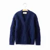 Cardigan s Primavera Autunno Ragazzi Maglione Tinta unita Tenere al caldo Lavorazione a maglia Jacquard Tessuto con scollo a V per bambini di 2-10 anni 221128