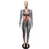 Kvinnors sp￥rdr￤kter Kvinnors 2022 Fashion Casual Snake Skin Digital Printing Tight Cardigan Two Piece Suit Elastic