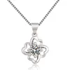 Colliers Version Coréenne De L'amour Clavicule Chaîne À Quatre Feuilles Herbe Pendentif Collier Charme Saint Valentin Cadeau