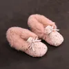 Boots Winter Warm Fur Snow Children Furry Shoes Girls Nonslip Leather Kids Footwear Child Comfortable Sneaker 221125