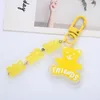 5 Colors Fashion Colorful Chain Bear Keychain Women Girl Gummy Bear Handbag Keyring Cute Pendant Charms Key Chains Gifts