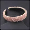 Headbands Fashion Crystal Headbands Women Pearl Tassel Hair Hoop Casual Accessories Headdress Drop Delivery Jewelry Hairjewelry Dhqu0