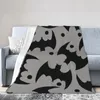 Blankets Soft Warm Flannel Blanket Gray Black Bats Travel Portable Winter Throw Thin Bed Sofa