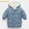 Piumino invernale Bambini Bambini Ragazzi Giacche Moda Spessore Lungo s Ragazze Tuta da neve con cappuccio 310Y Teen Soprabito Parka 221125